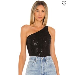 Revolve Superdown Remi One Shoulder Bodysuit XS NWT